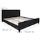 Flash Furniture Platform Bed, Tribeca, King, Black HG-24-GG - alternate 2